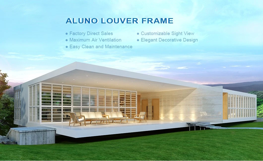 Aluno Low Price Glass Louvre Frames Handle PP Jalousie Louver Framefor Office